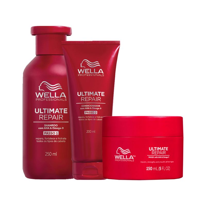 Kit-Wella-Professionals-Ultimate-Repair---Shampoo-250ml---Condicionador-200ml---Mascara-150ml