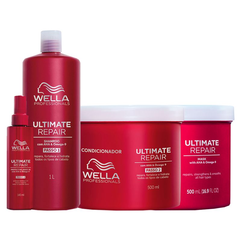 Kit-Wella-Professionals-Ultimate-Repair---Shampoo-1000ml---Condicionador-500ml---Mascara-500ml---Leave-In-140ml