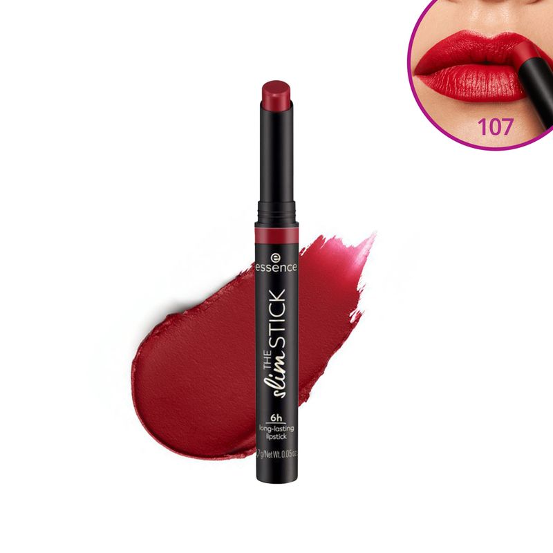Batom-Cremoso-Aveludado-Essence-The-Slim-Stick-107-Hot-Chili-17g