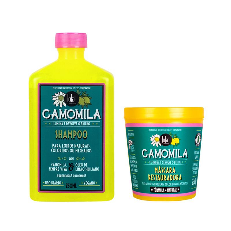 Kit-Lola-Cosmetics-Camomila---Shampoo-250ml---Mascara-230g