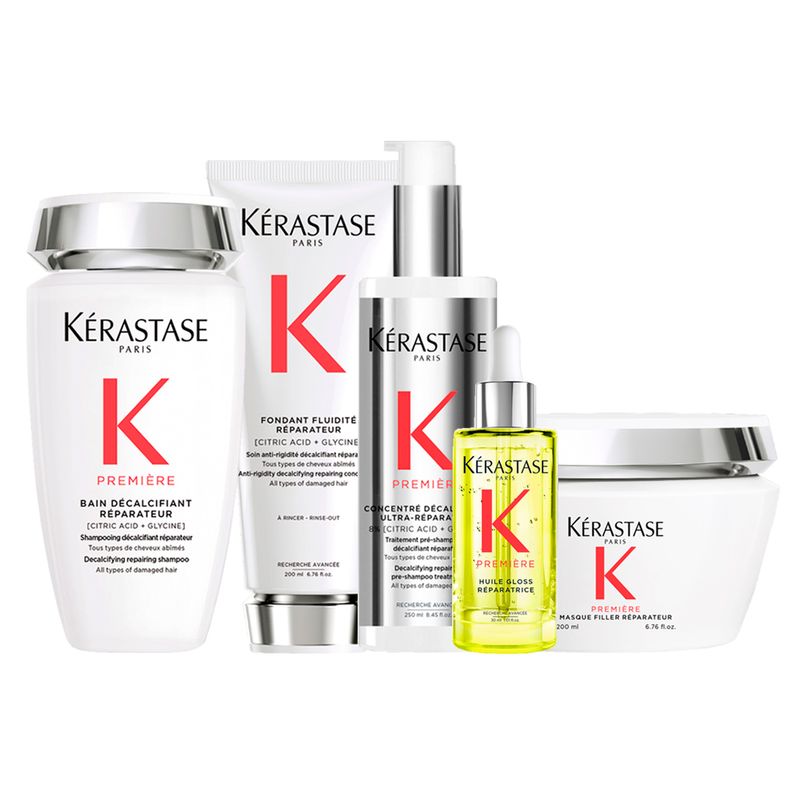 Kit-Kerastase-Premiere-Reparateur---Shampoo-250ml---Condicionador-200ml---Mascara-200ml---Oleo-30ml---Tratamento-Concentre-250ml