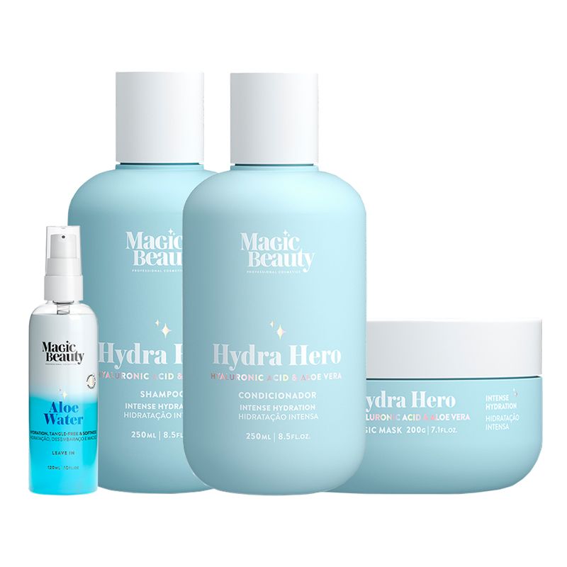 Kit-Magic-Beauty-Hydra-Hero---Shampoo-250ml---Condicionador-250ml---Mascara-200g---Leave-In-120ml