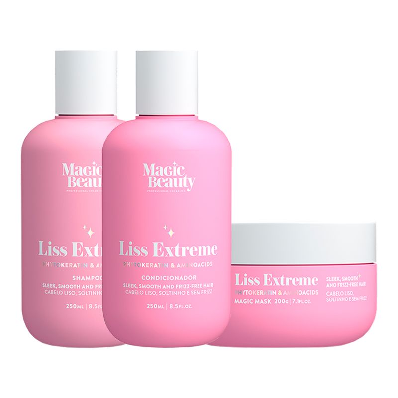 Kit-Magic-Beauty-Liss-Extreme---Shampoo-250ml---Condicionador-250ml---Mascara-200g