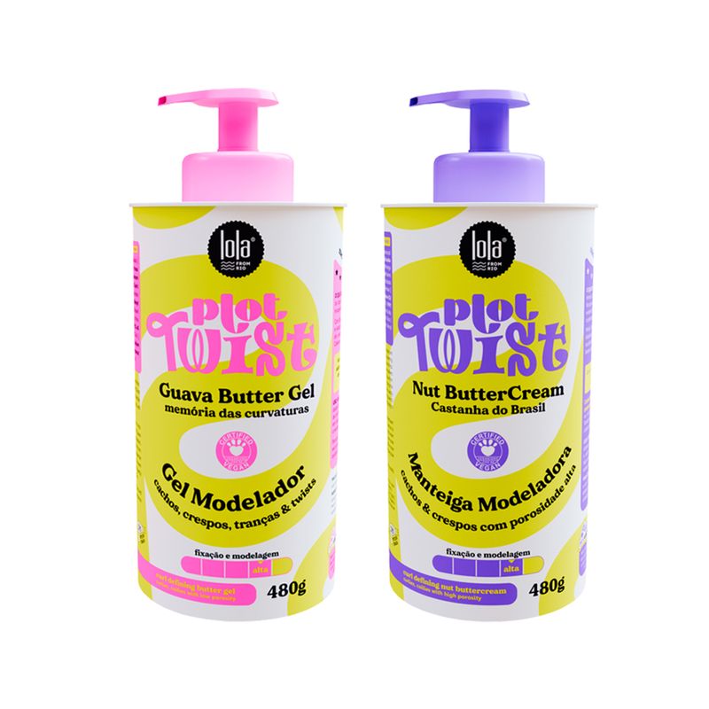 Kit-Lola-Cosmetics-Plot-Twist---Gel-Modelador-480g---Manteiga-Modeladora-480g
