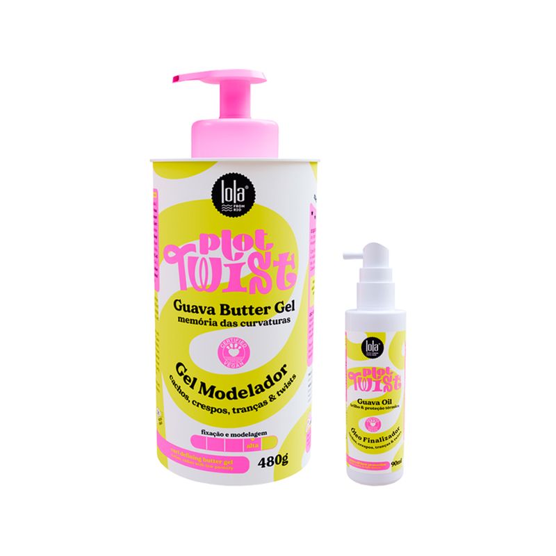 Kit-Lola-Cosmetics-Plot-Twist---Elixir-Revitalizador-200ml---Gel-Modelador-480g