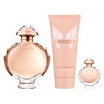 Kit-Perfume-Paco-Rabanne-Olympea-Feminino-Eau-de-Parfum-80ml---Creme-Corporal-100ml---Miniatura-6ml