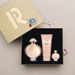 Kit-Perfume-Paco-Rabanne-Olympea-Feminino-Eau-de-Parfum-80ml---Creme-Corporal-100ml---Miniatura-6ml