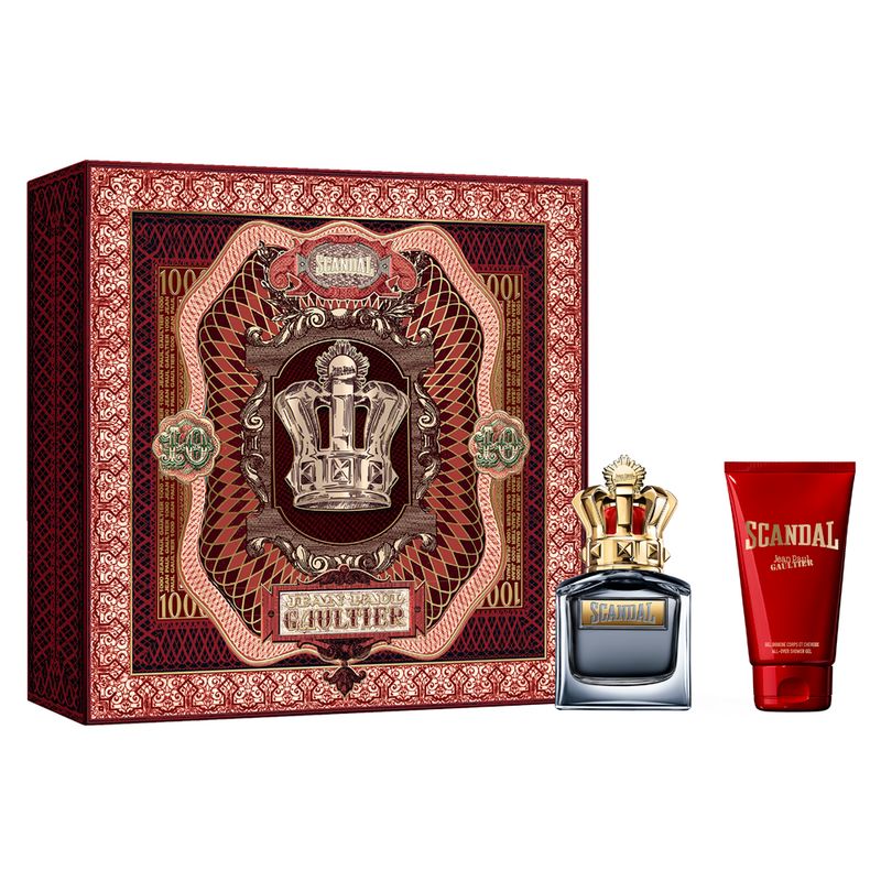 Kit-Perfume-Jean-Paul-Gaultier-Scandal-Masculino-Eau-de-Toilette--50ml---Gel-De-Banho-75ml