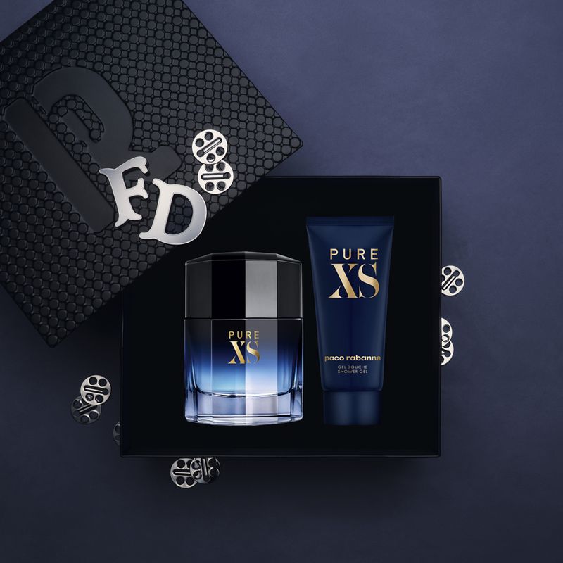 Kit-Perfume-Paco-Rabanne-Pure-Xs-For-Masculino-Eau-de-Toilette-100-Ml---Gel-De-Banho-100ml