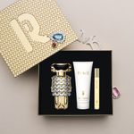 Kit-Perfume-Paco-Rabanne-Fame-Feminino-Eau-de-Parfum-80ml---Creme-Corporal-100ml--Miniatura-10ml