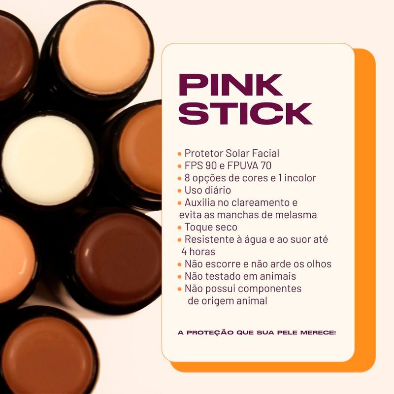 Protetor-Solar-Facial-com-Cor-Pink-Cheeks-Pink-Stick-FPS-90-FPUVA-70-42Km-Rio-14-g