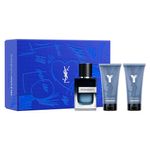 Kit-Perfume-Yves-Saint-Laurent-Y-Masculino-Eau-de-Parfum-60ml---Gel-De-Banho-50ml---Pos-Barba-50ml