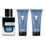 Kit-Perfume-Yves-Saint-Laurent-Y-Masculino-Eau-de-Parfum-60ml---Gel-De-Banho-50ml---Pos-Barba-50ml