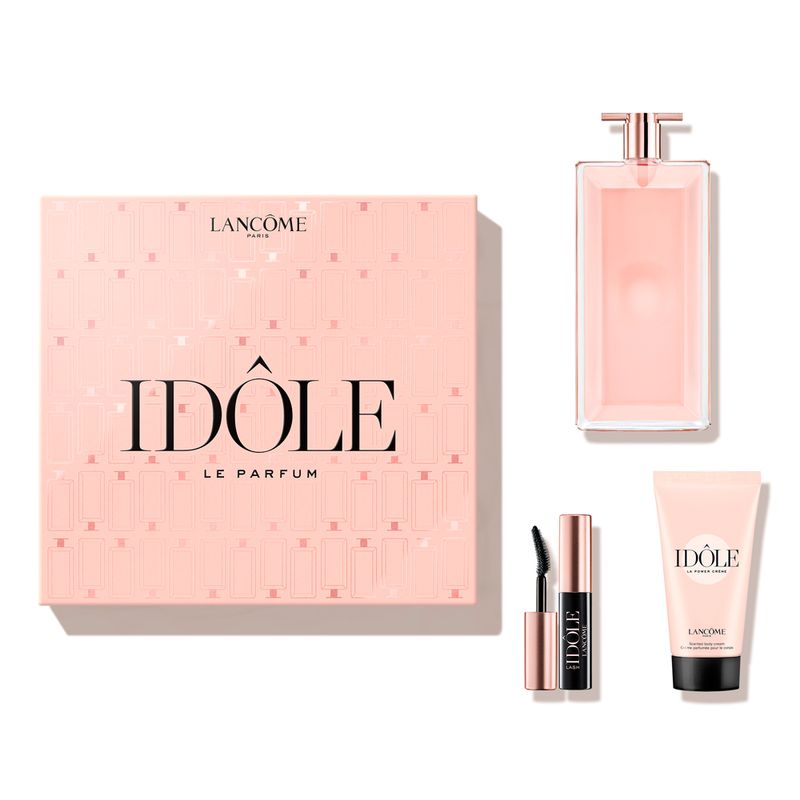 Kit-Perfume-Lancome-Idole-Feminino-Eau-de-Parfum-50ml---Locao-Corporal-50ml---Mascara-De-Cilios-Lash-15ml