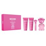 Perfume-Moschino-Toy-2-Bubble-Gum-Wom-Eau-de-Toilette-100-ml---Miniatura-10-ml---Gel-de-Banho-100-ml---Locao-Corporal-100-ml
