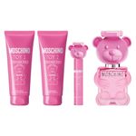 Perfume-Moschino-Toy-2-Bubble-Gum-Wom-Eau-de-Toilette-100-ml---Miniatura-10-ml---Gel-de-Banho-100-ml---Locao-Corporal-100-ml