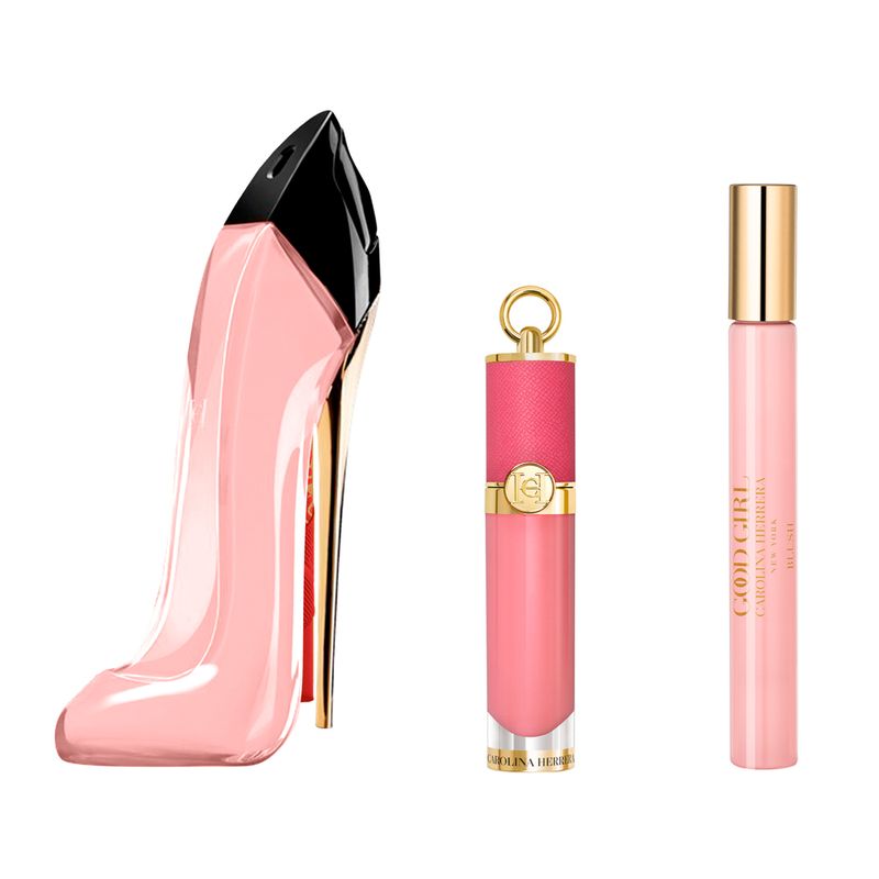 Kit-Perfume-Carolina-Herrera-Good-Girl-Blush-Eau-de-Parfum-Feminino-80-ml---Miniatura-10-ml---Batom-1070-Rose-Jasmine-5-ml