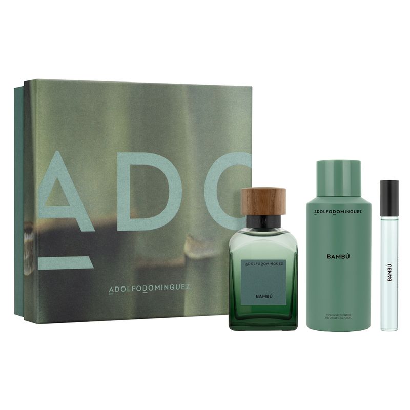 Kit-Perfume-Adolfo-Dominguez-Bambu-Eau-de-Parfum-Masculino-120-ml---Desodorante-150-ml---Miniatura-10-ml