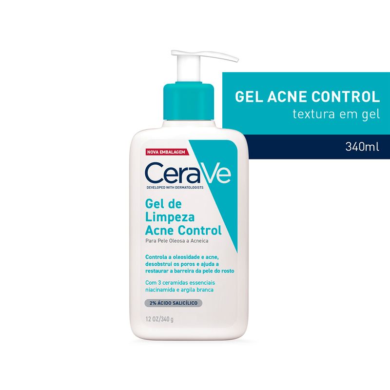 Gel-Facial-de-Limpeza-Cerave-Acne-Control-340-g