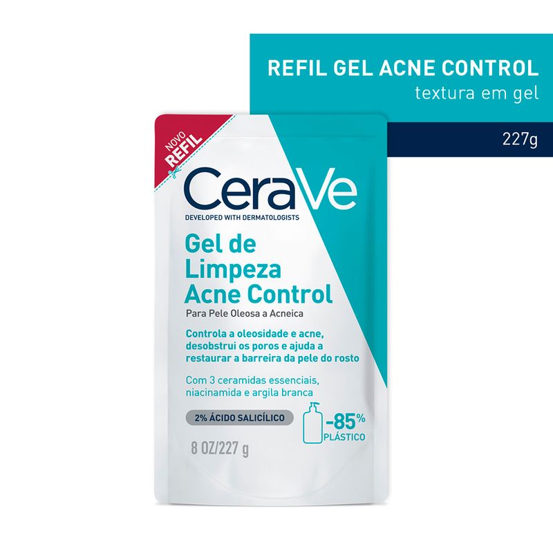 Gel-Facial-de-Limpeza-Cerave-Acne-Control-227-g-Refil