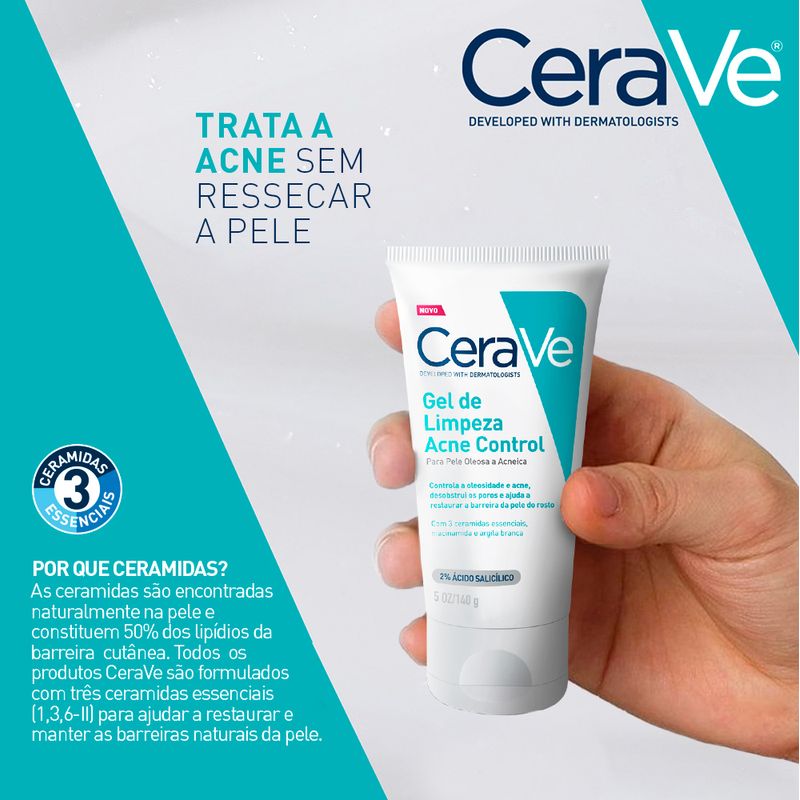 Gel-Facial-de-Limpeza-Cerave-Acne-Control-227-g-Refil