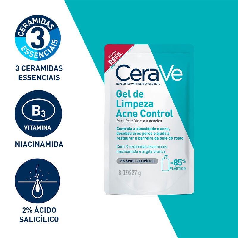 Gel-Facial-de-Limpeza-Cerave-Acne-Control-227-g-Refil