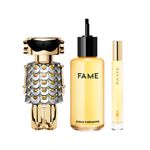 Kit-Perfume-Paco-Rabanne-Fame-Eau-de-Parfum-Feminino-10-ml---Perfume-200-ml-Refil---Perfume-80-ml-Regarregavel