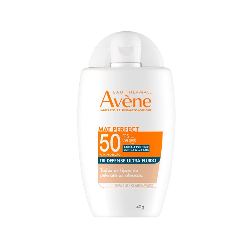 Protetor-Solar-Facial-Avene-Mat-Perfect-Tri-Defense-Ultra-Fluido-Tom-1.5-Claro-Medio-FPS-50-40-g