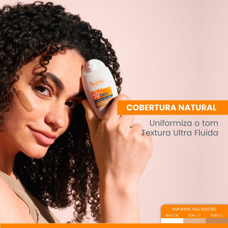 Protetor-Solar-Facial-Avene-Mat-Perfect-Tri-Defense-Ultra-Fluido-Tom-2.5-Medio-Medio-Escuro-FPS-50-40-g