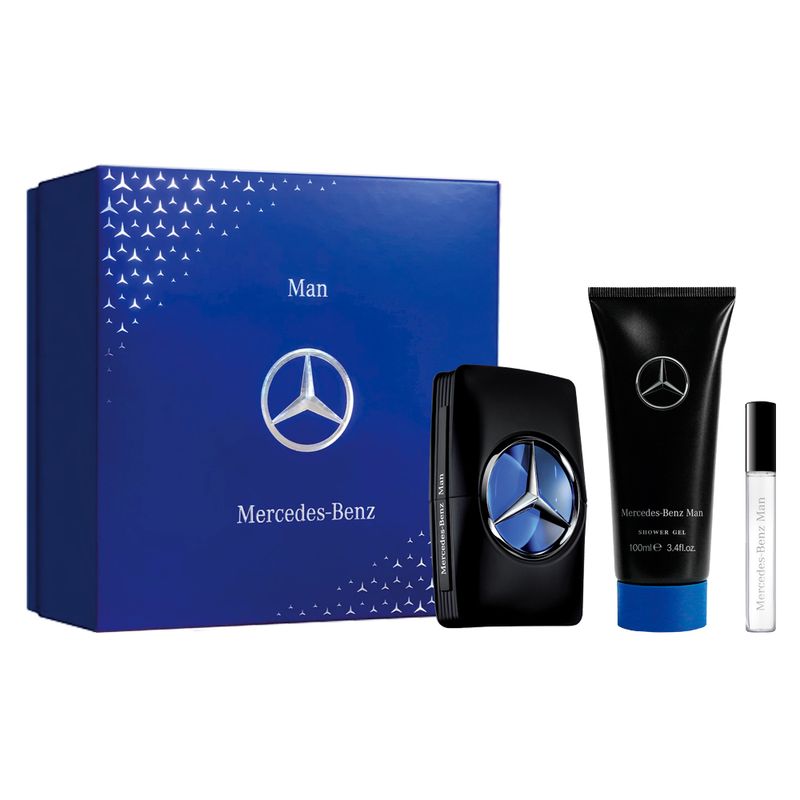 Perfume-Mercedes-Benz-Man-Coffret-Masculino-Eau-de-Toilette-100-ml---Gel-de-Banho---Miniatura-10-ml