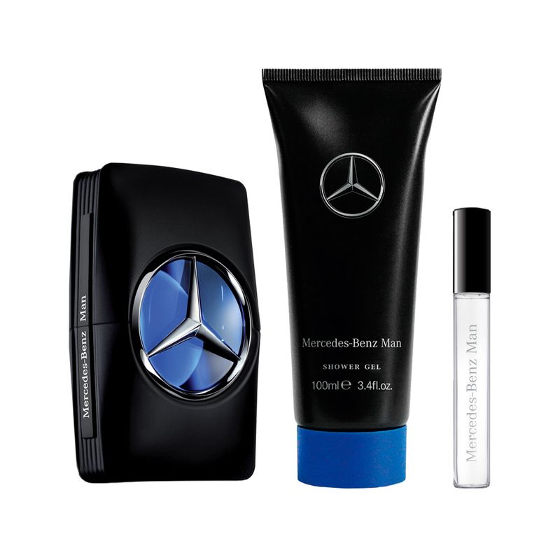 Perfume-Mercedes-Benz-Man-Coffret-Masculino-Eau-de-Toilette-100-ml---Gel-de-Banho---Miniatura-10-ml