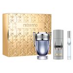 Kit-Perfume-Rabanne-Invictus-Eau-de-Toilette-Masculino-100-ml---Desodorante-150-ml---Miniatura-10-ml