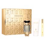 Kit-Rabanne-Fame-Eau-de-Parfum-Feminino-50-ml---Creme-Corporal-75-ml---Miniatura-10-ml