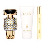 Kit-Rabanne-Fame-Eau-de-Parfum-Feminino-50-ml---Creme-Corporal-75-ml---Miniatura-10-ml