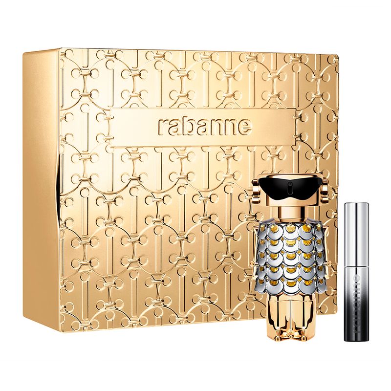 Kit-Perfume-Rabanne-Fame-Eau-de-Parfum-Feminino-50-ml---Mascara-Deep-Black-45-ml