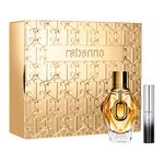 Kit-Perfume-Rabanne-Million-Gold-For-Her-Eau-de-Parfum-Refillable-Feminino-50-ml---Mascara-Famous-Deep-Black-45-ml