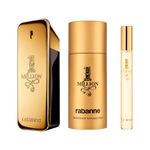 Kit-Perfume-Rabanne-1-Million-Eau-de-Toilette-Masculino-100-ml---Desodorante-150-ml---Miniatura-10-ml