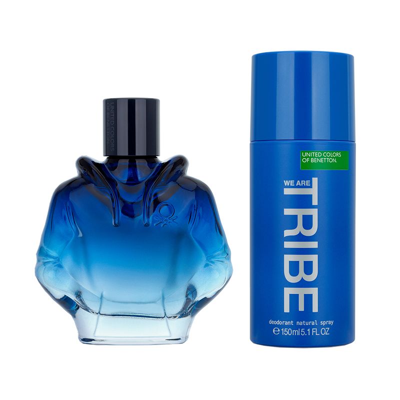 Kit-Perfume-Benetton-Kit-United-Colors-We-Are-Tribe-Eau-de-Toilette-Masculino-90-ml---Desodorante-150-ml