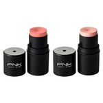 KIT-PINK-CHEEKS-BLUSH-EM-BASTAO-CREMOSO-SPORT-ALL-IN-ONE-FPS-30-FPUVA-10-SOFT-PEACH-45G---ILUMINADOR-EM-BASTAO-CREMOSO-CHAMPAGNE-45G