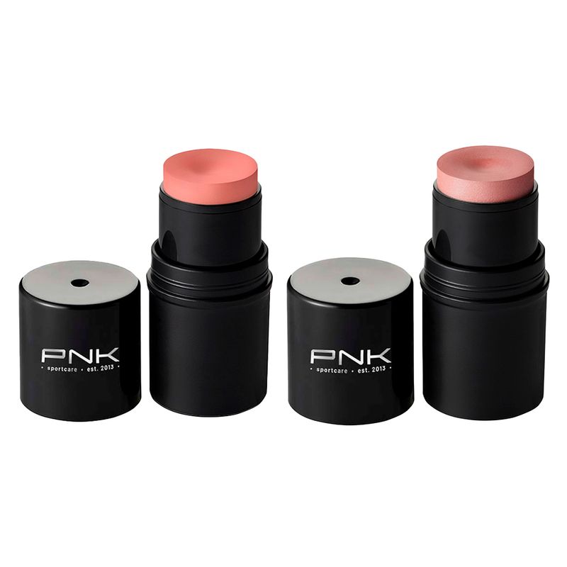 KIT-PINK-CHEEKS-BLUSH-EM-BASTAO-CREMOSO-SPORT-ALL-IN-ONE-FPS-30-FPUVA-10-SOFT-PEACH-45G---ILUMINADOR-EM-BASTAO-CREMOSO-CHAMPAGNE-45G