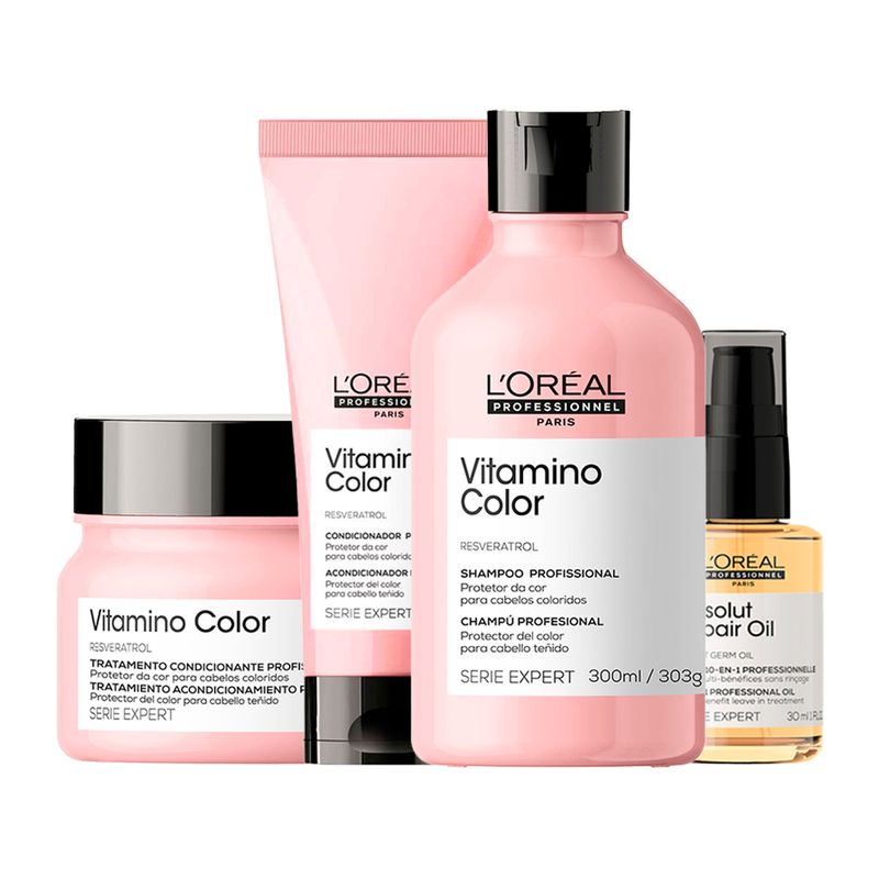 Kit-L-oreal-Professionnel-Serie-Expert-Vitamino-Color---3-Produtos---Oleo-Capilar-Absolut-Repair-10-In-1-30-ml