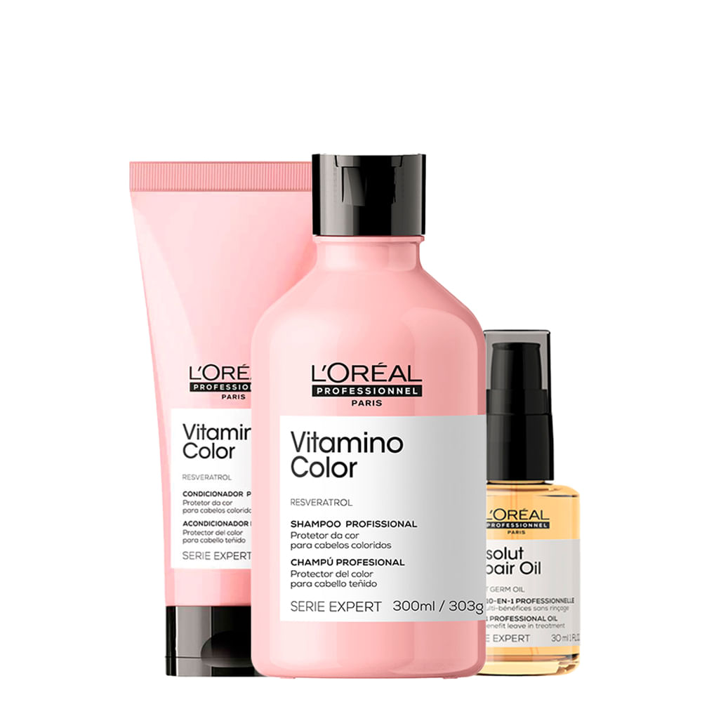 Kit L'oréal Professionnel Serie Expert Vitamino Color - Shampoo 300 ml + Condicionado... Kit L'oréal Professionnel Serie Expert Vitamino Color - Shampoo 300 ml + Condicionado...