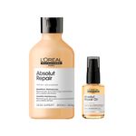 Kit-L-oreal-Professionnel-Serie-Expert-Absolut-Repair-Gold-Quinoa---Shampoo-300-ml---Oleo-Capilar-30-ml