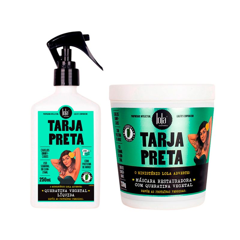 KIT-LOLA-FROM-RIO-TARJA-PRETA-MASCARA-DE-RECONSTRUCAO-230G---SPRAY-DE-QUERATINA-250ML