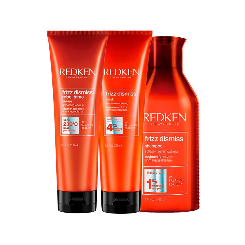 Kit-Redken-Frizz-Dismiss---Shampoo-300-ml---Mascara-250-g---Leave-In-250-ml