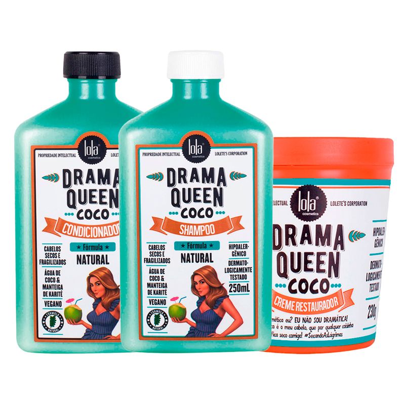 Kit-Lola-From-Rio-Drama-Queen-Coco---Shampoo-250-ml---Condicionador-250-ml---Mascara-230-g