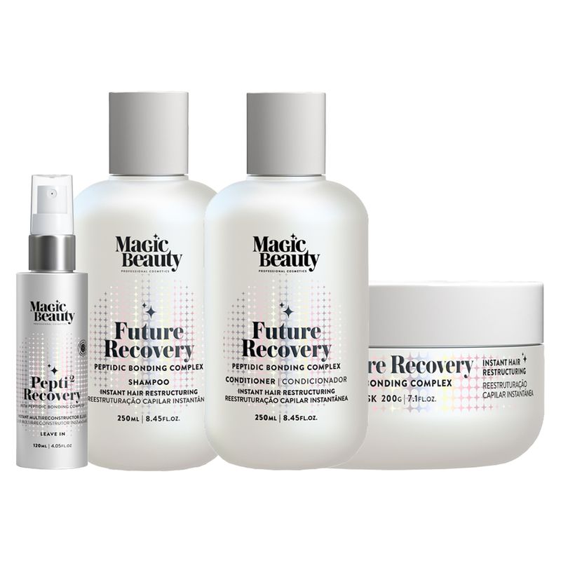 Kit-Magic-Beauty-Future-Recovery---Shampoo-250-ml---Condicionador-250-ml---Mascara-200-g---Leave-In-Pepti-120-ml