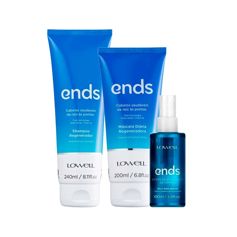 Kit-Lowell-Ends---Shampoo-240-ml---Mascara-200-ml---Serum-100-ml