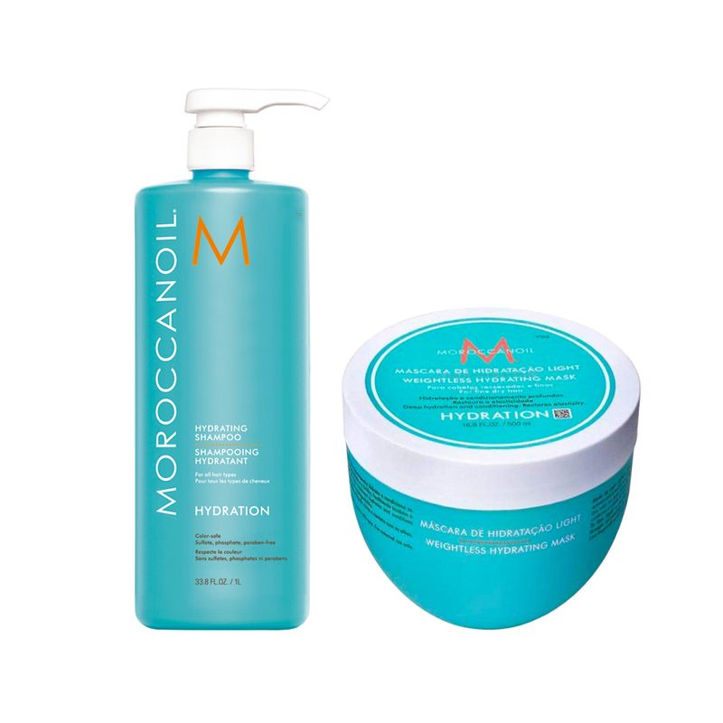 Kit-Moroccanoil-Hydration---Shampoo-1000-ml---Mascara-500-ml