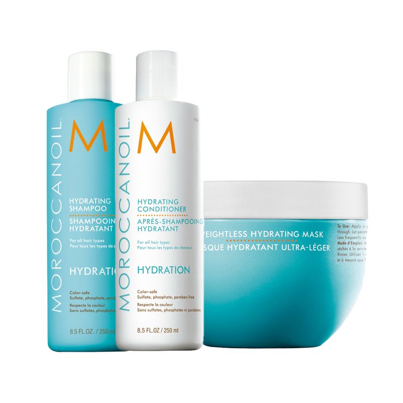 Kit-Moroccanoil-Hydration---Shampoo-250-ml---Condicionador-250-ml---Mascara-Weightless-250-ml